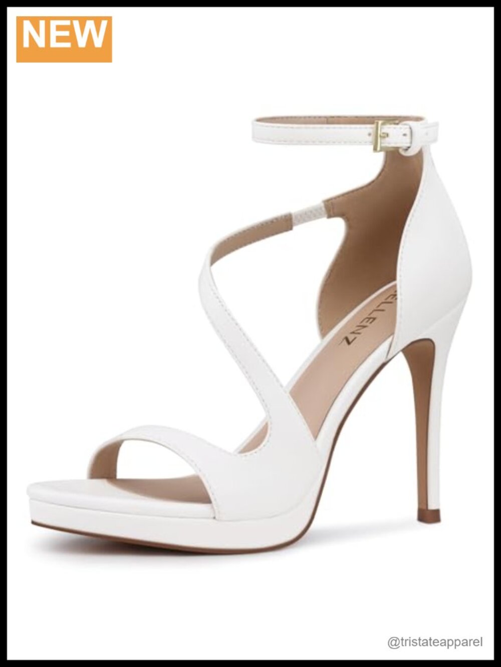 Stiletto High Heels 4.3 Inch Platform Peep Toe Ankle Strap Dressy Sandals